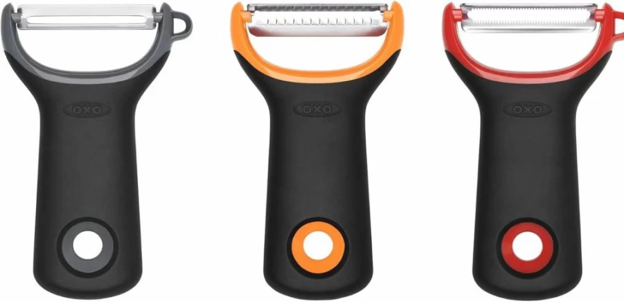 OXO Good Grips 3-Piece Y-Peeler Set - Assorted Kitchen Peelers for Vegetables and Fruits