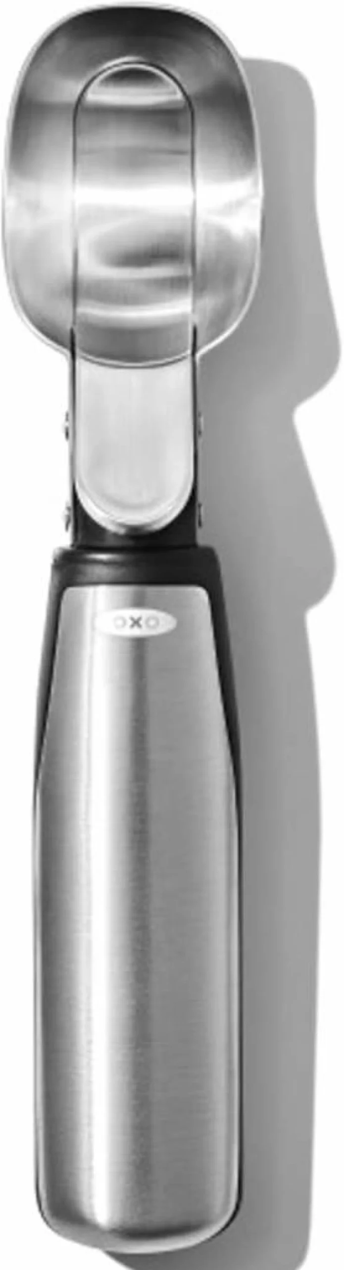 OXO Stainless Steel Ice Cream Scoop with Comfortable Lever Handle - Easy-Scoop Design for Hardened Ice Cream