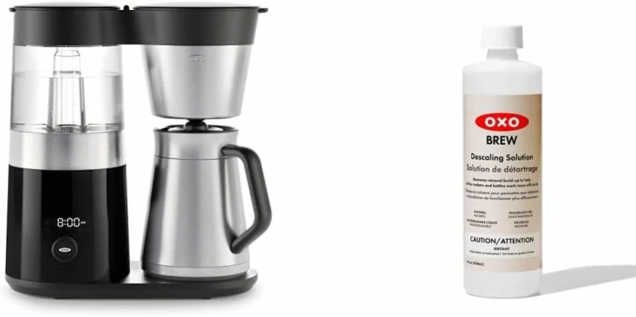 OXO Brew 9-Cup Stainless Steel Coffee Maker - Silver & Black, Drip Coffee Machine for Home or Office