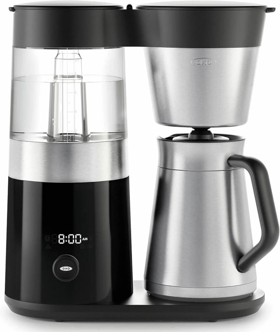 OXO Brew 9-Cup Stainless Steel Coffee Maker - Silver & Black, Drip Coffee Machine for Home or Office