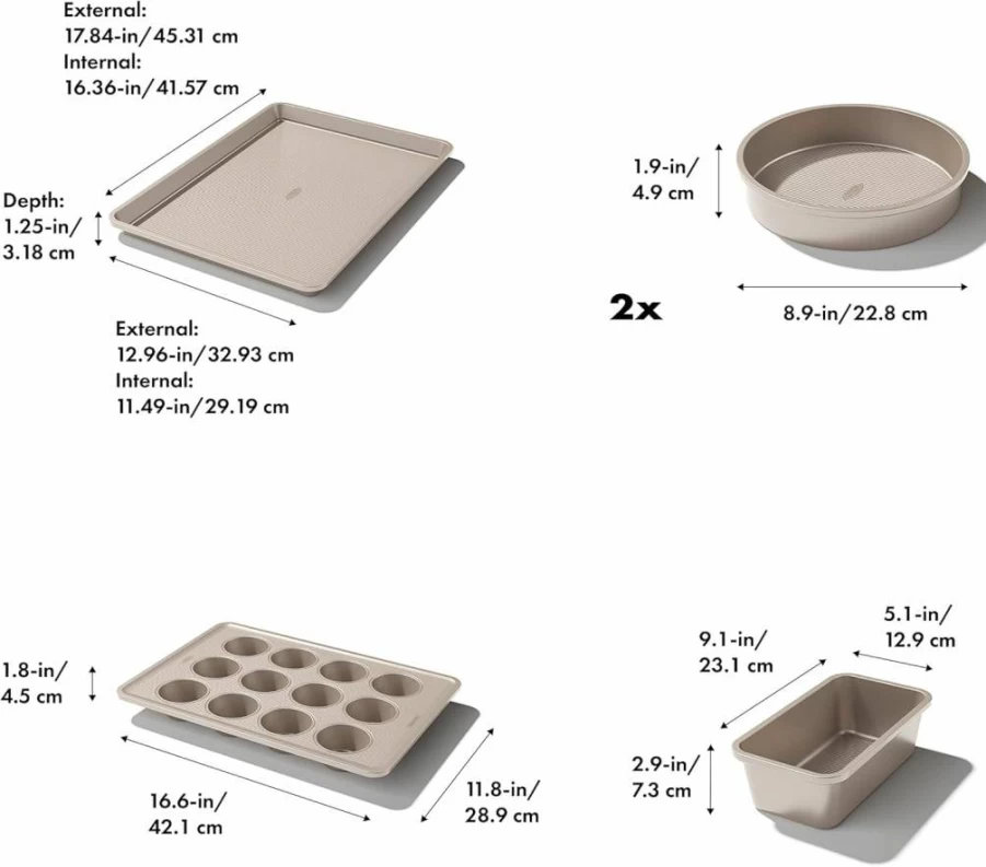 OXO Non-Stick 9x13 Inch Cake Pan - Good Grips Pro Baking Tray for Even Heating