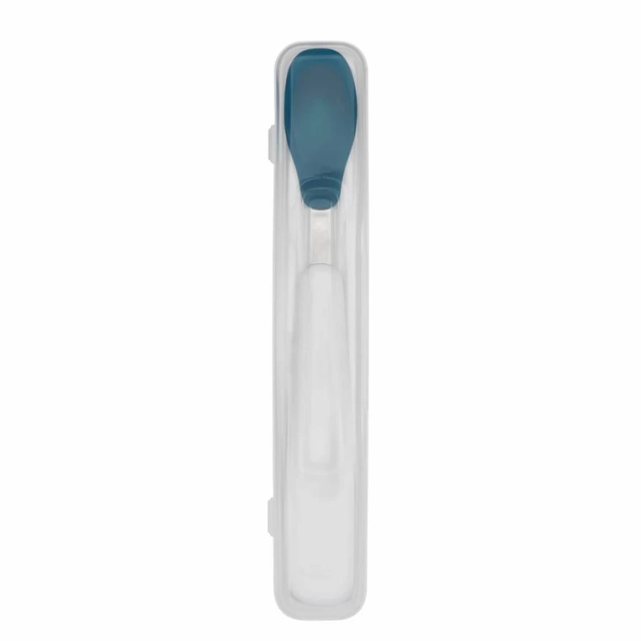 OXO Tot Travel Feeding Spoon - Blossom Pink, On-the-Go Baby Spoon, BPA-Free