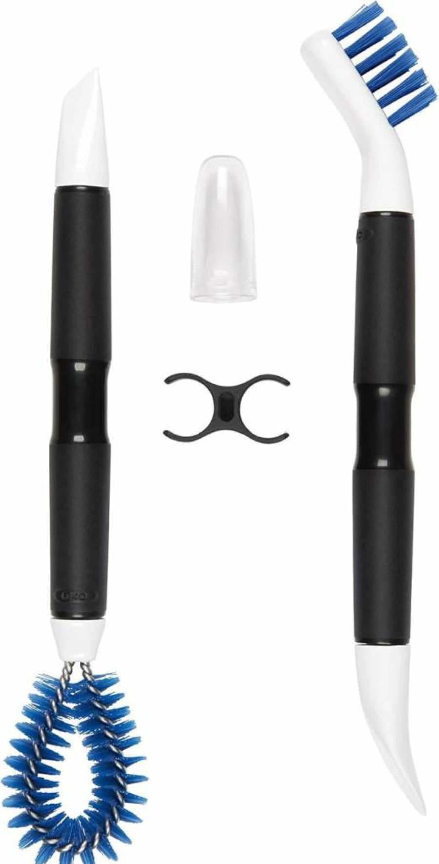 OXO Good Grips Kitchen Appliance Cleaning Brush Set - Durable Scrubber with Non-Slip Grip, White - Easy-to-Use Dish Scrub Brush for Pots, Pans & Dishes
