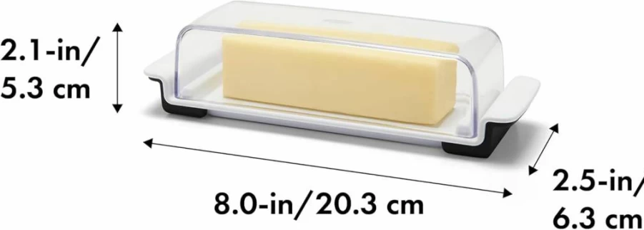 OXO Good Grips Butter Keeper with Lid – Airtight Butter Dish for Freshness, BPA-Free Plastic, Compact Countertop Storage