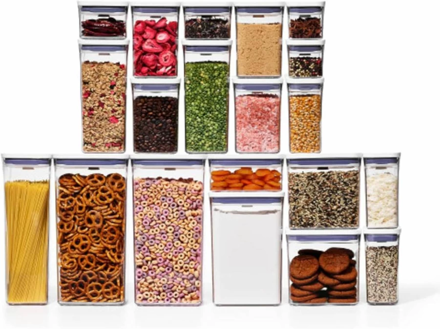 OXO Good Grips 20-Piece Airtight Food Storage Container Set - BPA-Free Plastic Kitchen Canisters for Pantry Organization