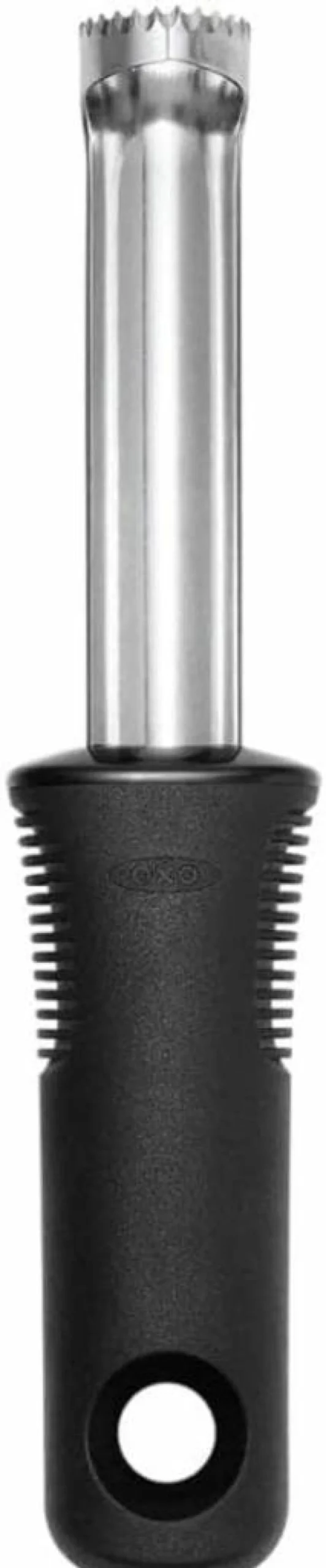 OXO Good Grips Stainless Steel Apple Corer - Easy to Use Kitchen Tool for Slicing and Coring Apples - Silver and Black Design
