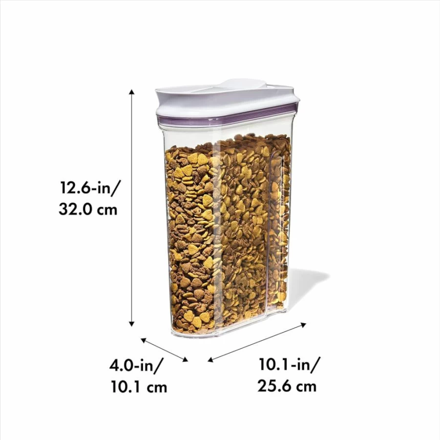 OXO Good Grips 4.5 Quart Airtight Pet Food Storage Container - BPA Free Dog & Cat Food Dispenser Holds Up to 4Lbs Dry Food