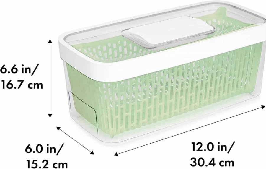 OXO Good Grips 4.3 Quart Greensaver Produce Keeper - White, Fresh Food Storage Container