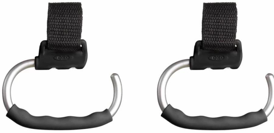 OXO Tot Stroller Hook - Grey, Durable Baby Stroller Accessory for Diaper Bags & Shopping