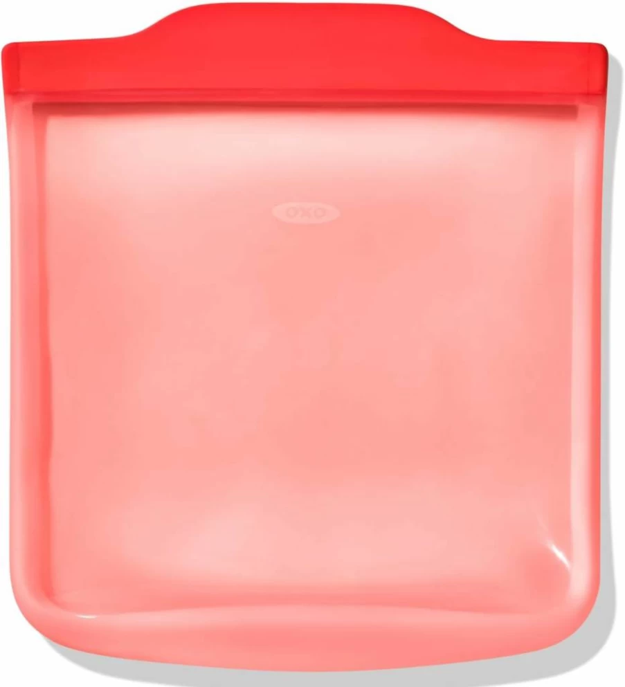 OXO Good Grips Reusable Silicone Snack Bag - 12oz Eco-Friendly Food Storage, Leak-Proof & Dishwasher Safe - Lagoon Blue