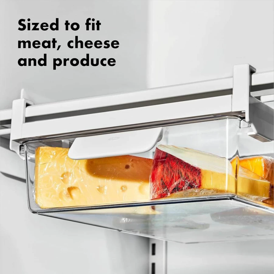 OXO Good Grips 14-Inch Undershelf Fridge Drawer - Organize Deli Meats, Cheese, Produce & More