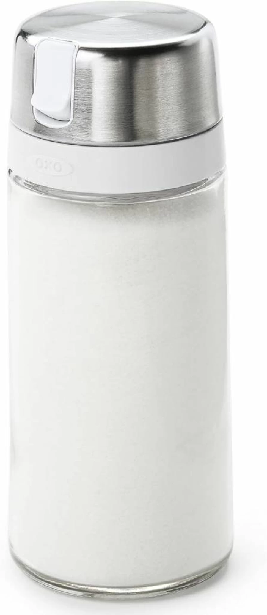 OXO Good Grips Glass Sugar Dispenser with Pour Spout - BPA-Free Kitchen Canister for Sugar, Flour & Dry Goods