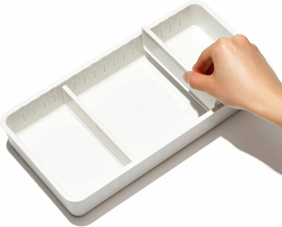 OXO 4-Piece Adjustable Drawer Organizer Set with Removable Dividers - Space Saving Storage Bins by OXO Good Grips