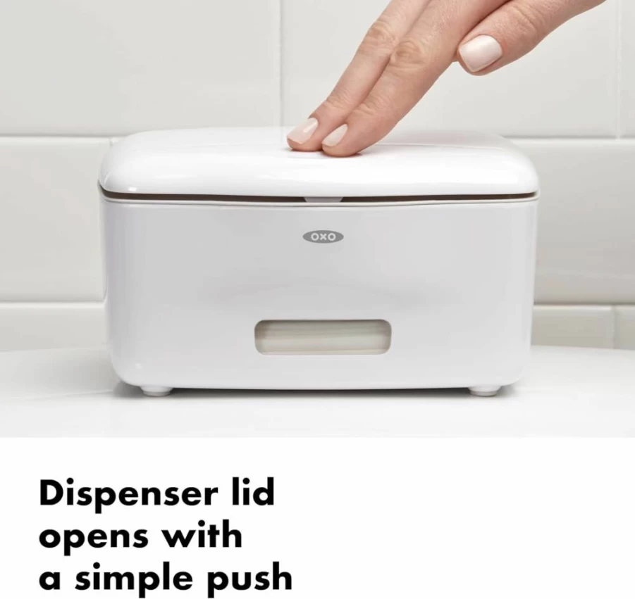 OXO Good Grips Pull Wipes Dispenser - Compact 6" x 4.5" x 3.2" Kitchen Tissue Holder