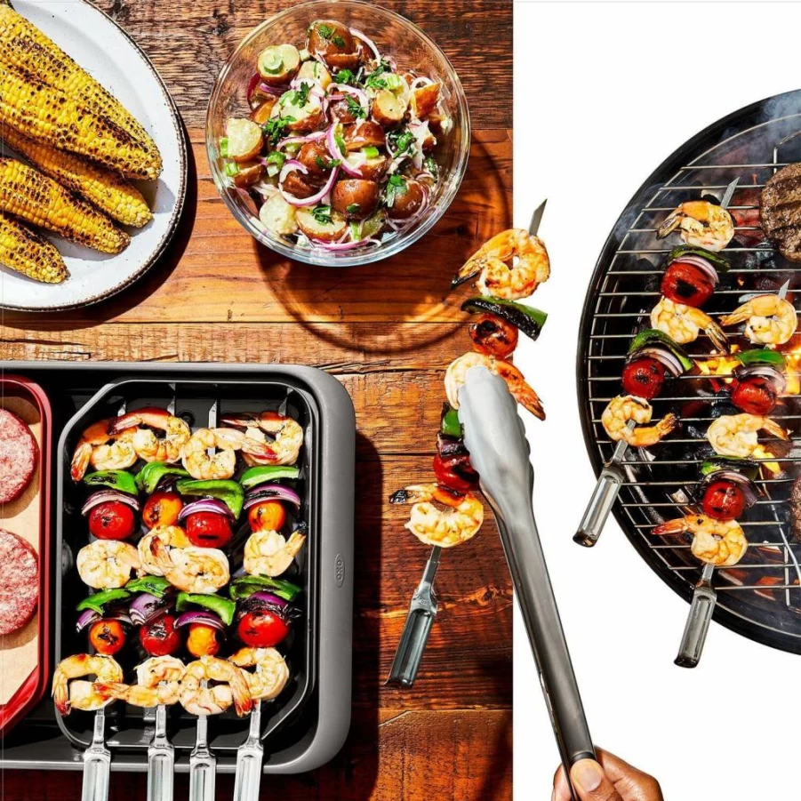 OXO Good Grips Grill Prep and Carry System - Portable Grilling Accessories Kit with Durable Tools for BBQ Cooking