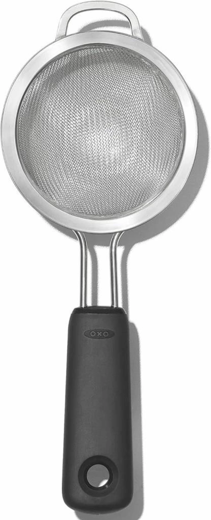 OXO Good Grips 3-Inch Mini Strainer - Small Kitchen Colander for Draining, Washing - Durable, BPA-Free, Ergonomic Handle - Black & Multicolor