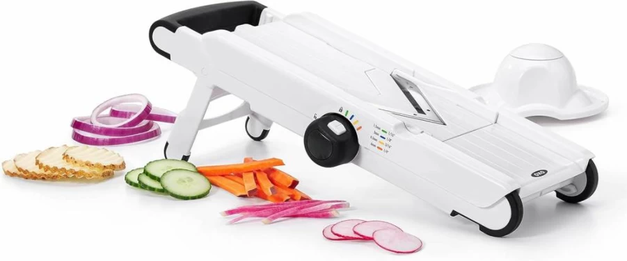 OXO Good Grips Mandoline Slicer with V-Blade - White Kitchen Slicer for Precise Cutting