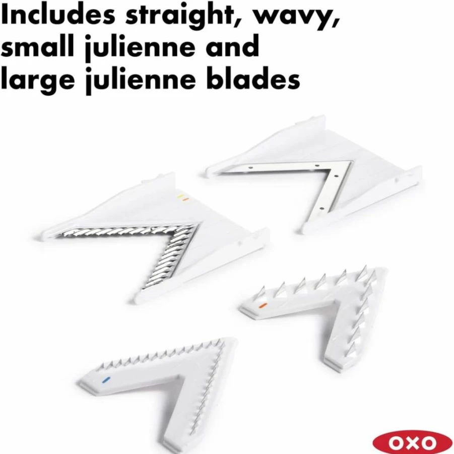 OXO Good Grips Mandoline Slicer with V-Blade - White Kitchen Slicer for Precise Cutting