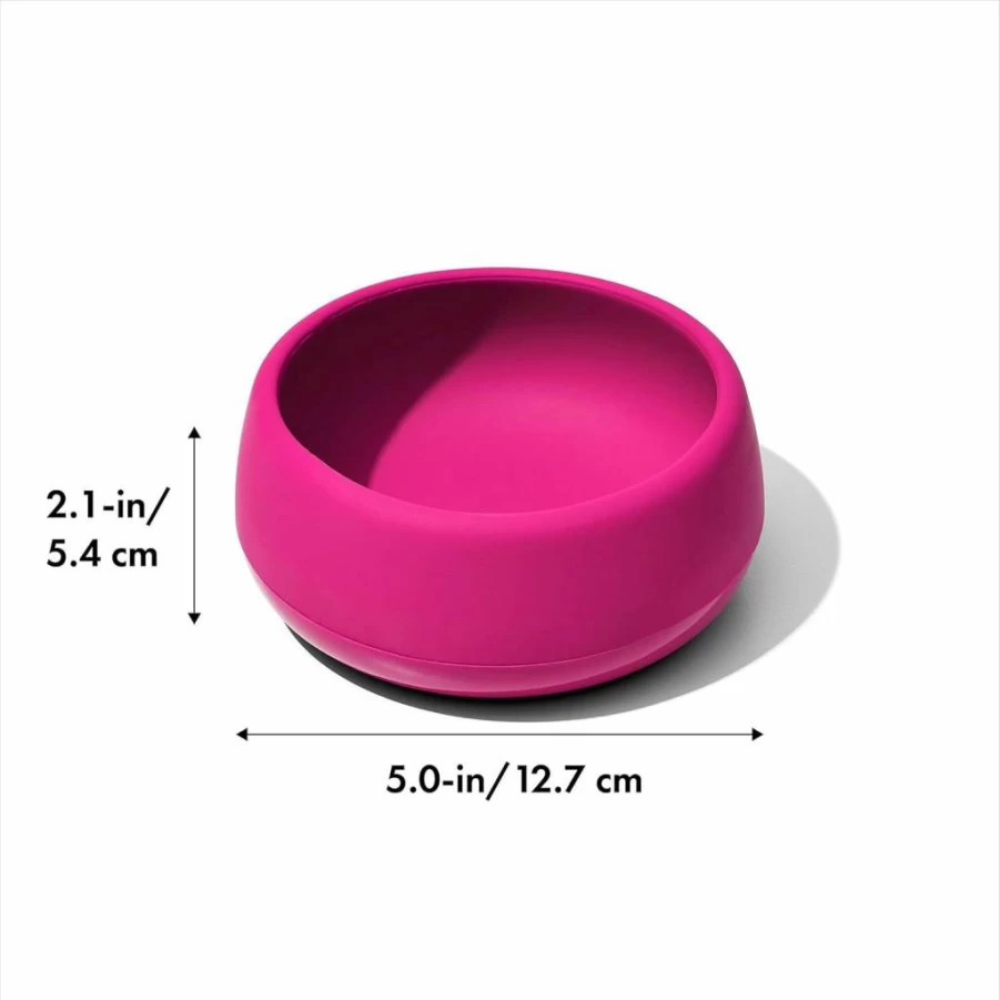 OXO Tot Baby Feeding Bowl - Soft Silicone, Navy Blue, BPA-Free, Easy-Grip Design for Toddlers