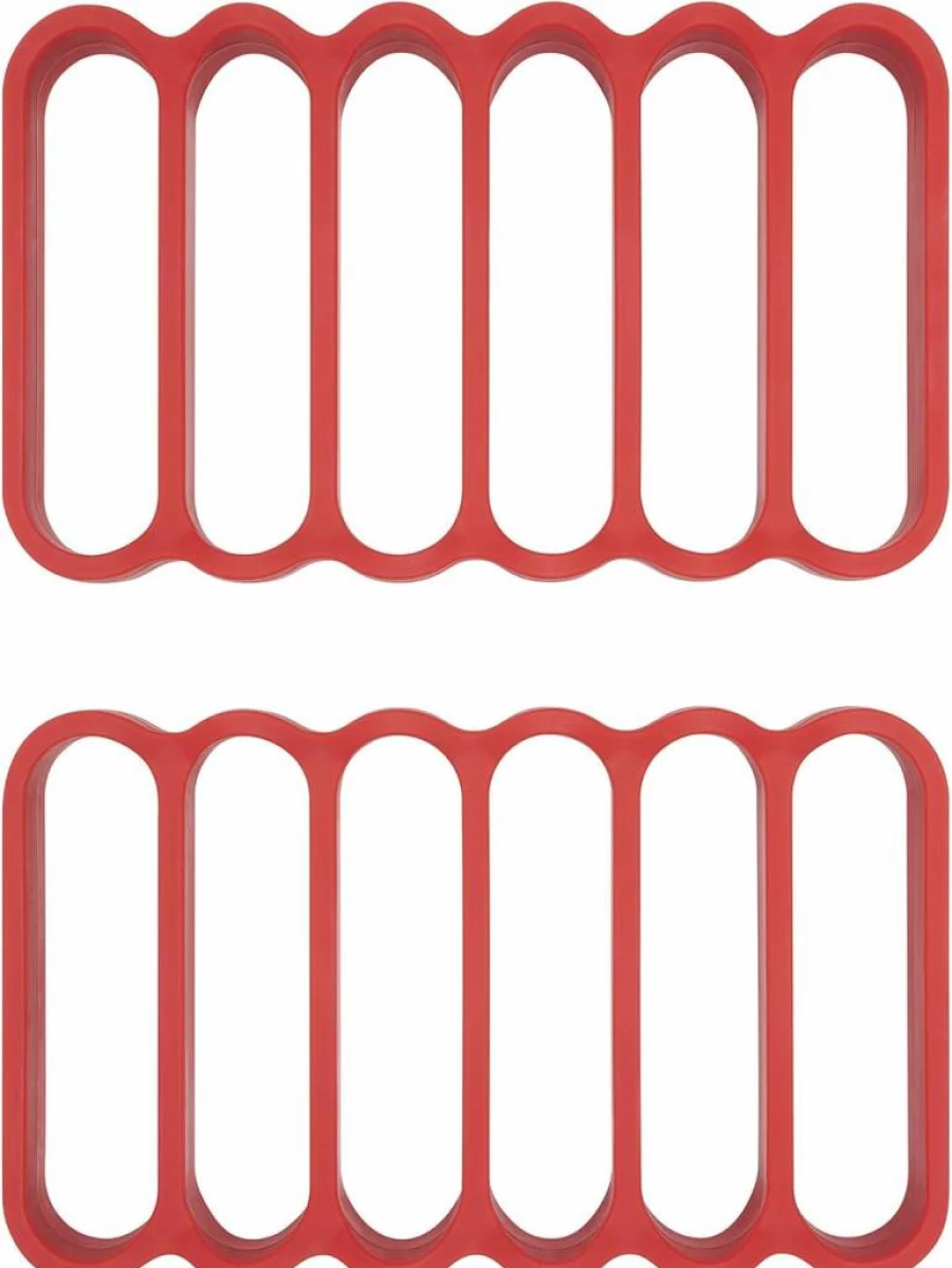 OXO Good Grips 2-Pack Silicone Roasting Racks - Non-Slip, Heat-Resistant Baking Rack Set for Oven Cooking