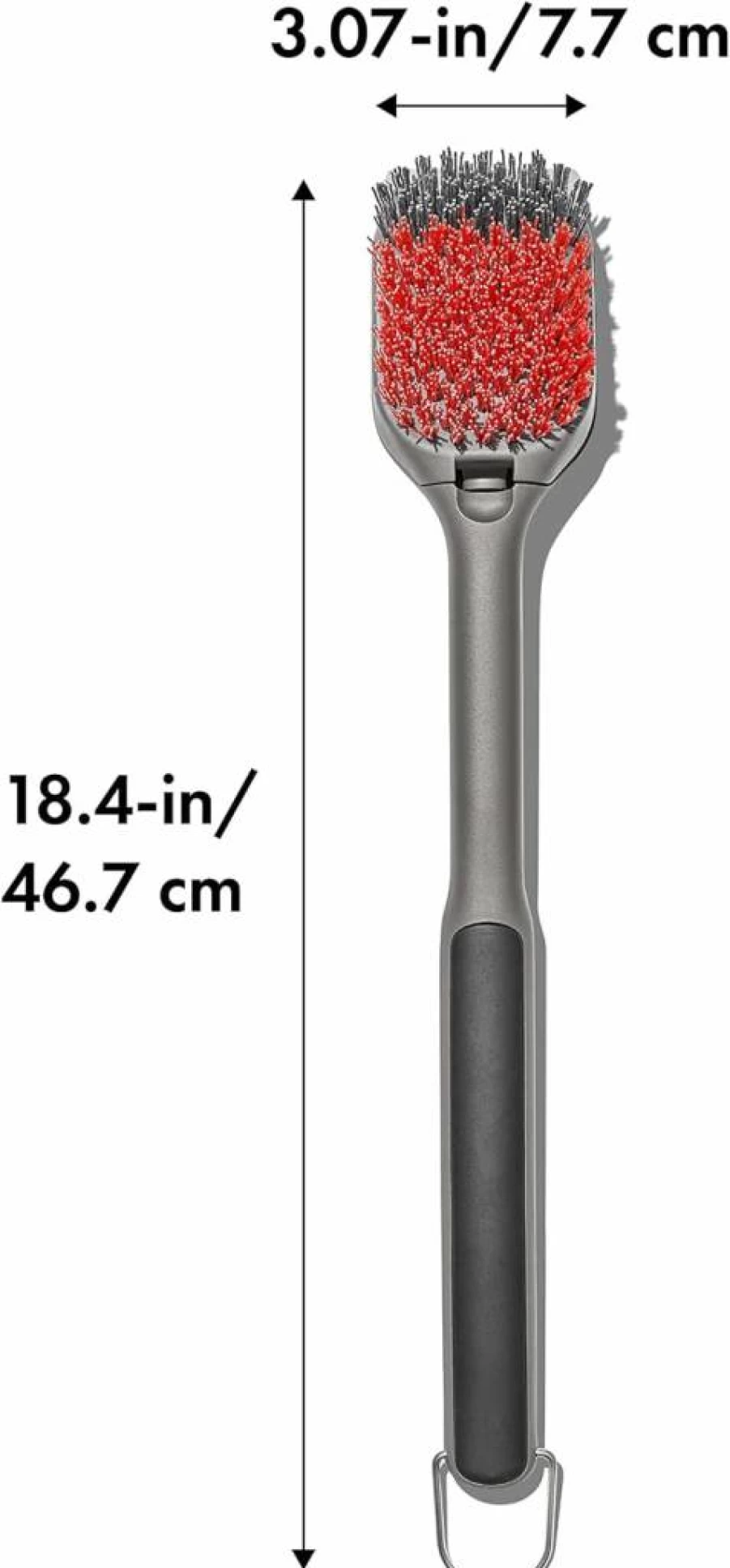 OXO Good Grips Grill Brush - Heavy Duty Stainless Steel Bristles for BBQ Cleaning, Ergonomic Handle, Durable Grill Scraper for Outdoor Cooking