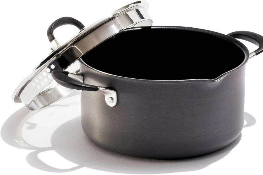 OXO Good Grips 1Qt & 2Qt Nonstick Saucepan Set with Lids - 3-Layer German Coating, Stainless Steel Handles & Non-Slip Silicone, Black Cookware