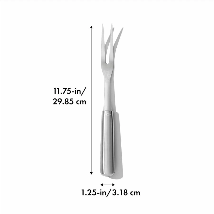 OXO Stainless Steel Cooking Fork - Durable Kitchen Utensil for Grilling & Serving
