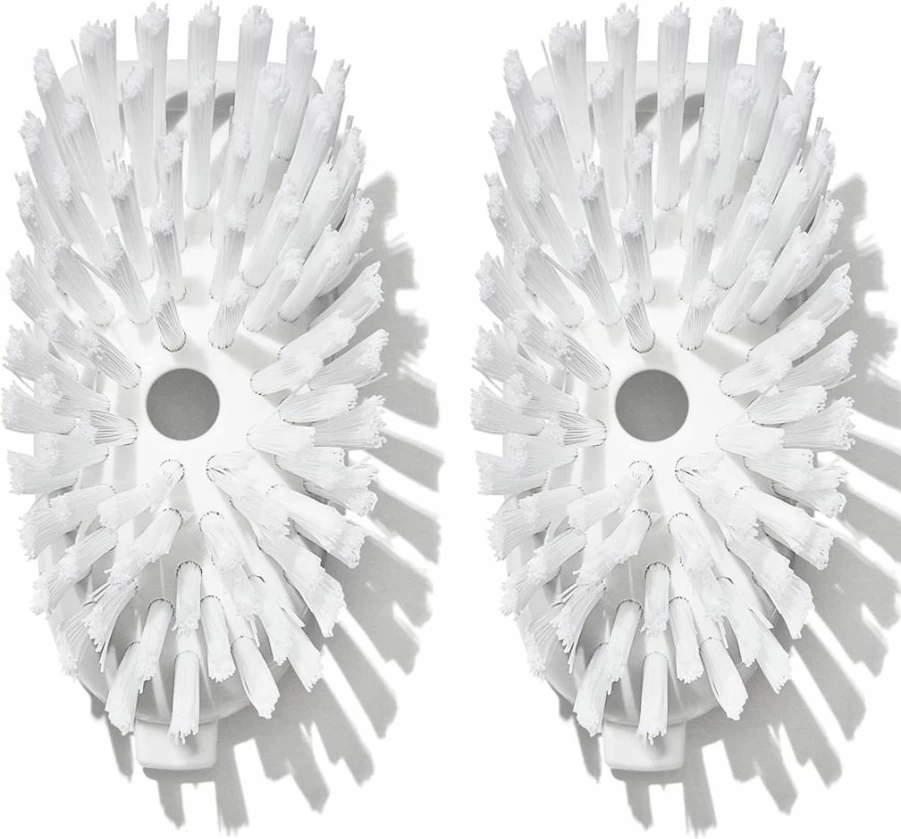 OXO Good Grips Soap Dispensing Dish Brush Refill 2-Pack, Replacement Brush Heads for Dishwashing