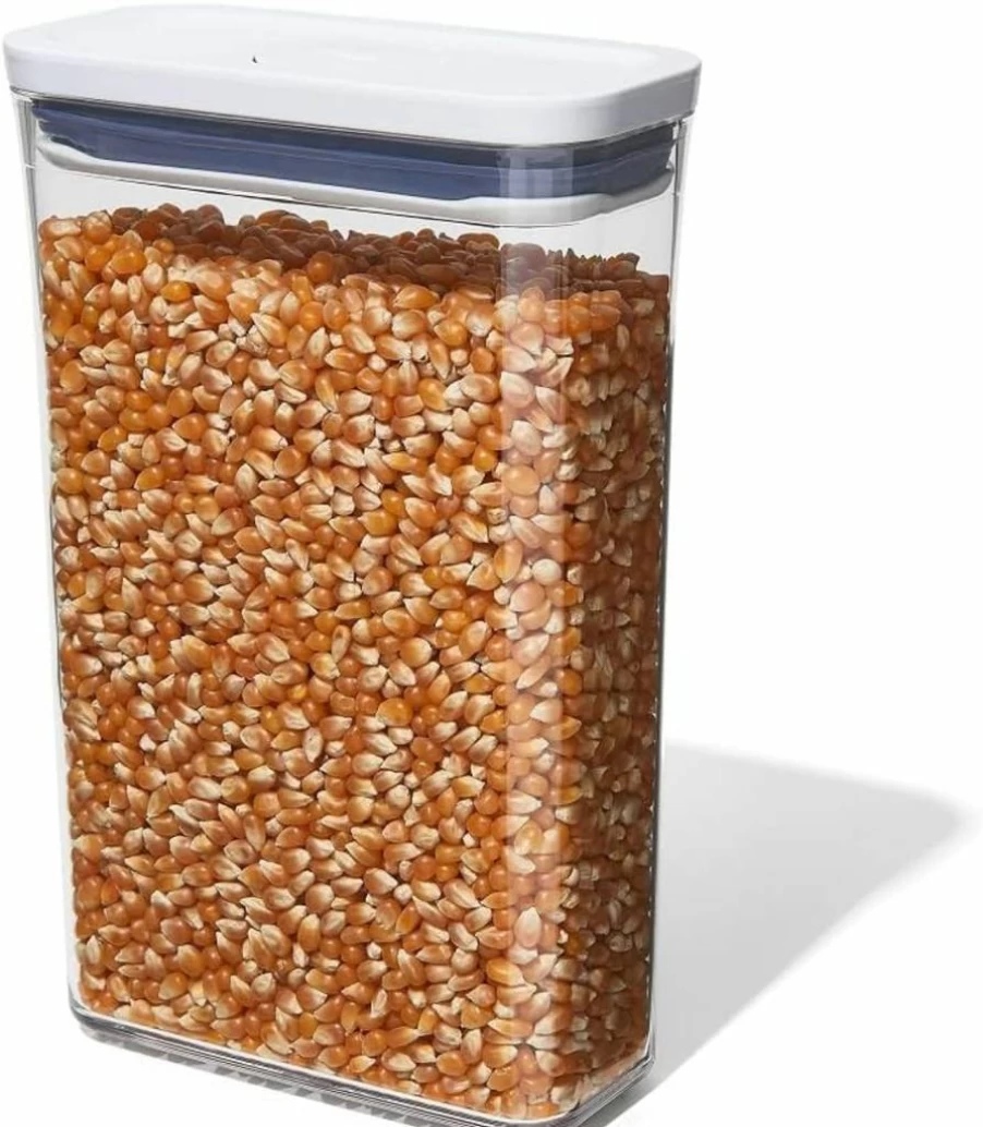 OXO Good Grips 1.7 Qt Airtight Food Storage Container - BPA-Free, Stackable, Clear Rectangle Canister for Coffee, Flour, Sugar & Dry Goods