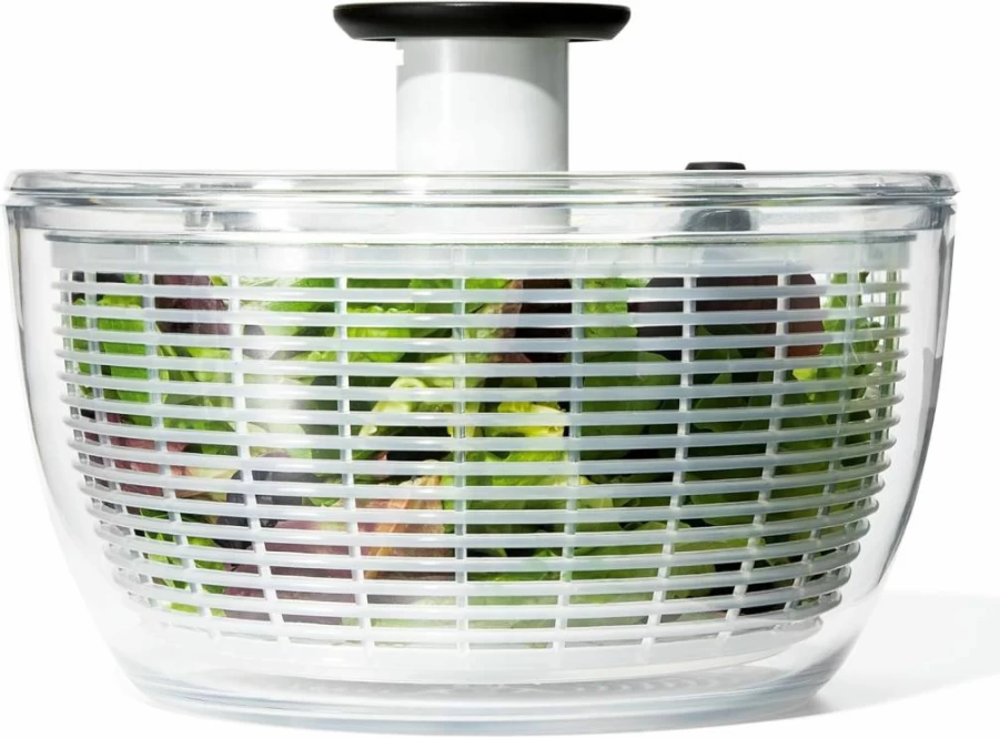 OXO Good Grips Small Salad and Herb Spinner - Compact Kitchen Gadget for Drying Greens