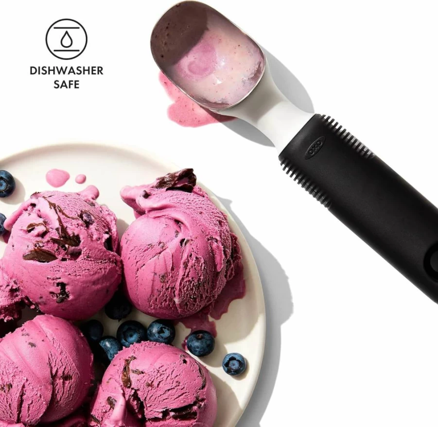 OXO Good Grips Ice Cream Scoop with Comfortable Non-Slip Handle, Durable Black Design