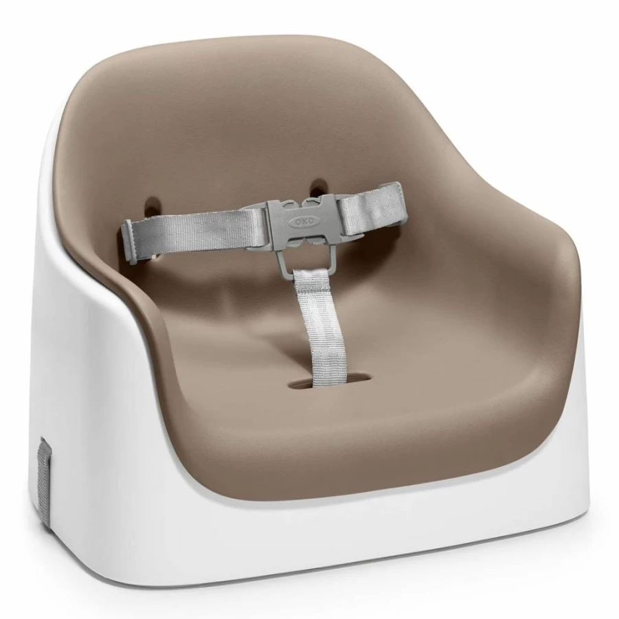 OXO Tot Baby Nest Booster Seat with Removable Cushion - Taupe, High Chair for Toddlers, Portable Feeding Seat