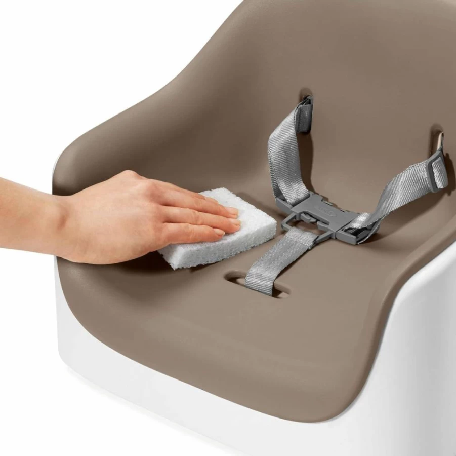OXO Tot Baby Nest Booster Seat with Removable Cushion - Taupe, High Chair for Toddlers, Portable Feeding Seat