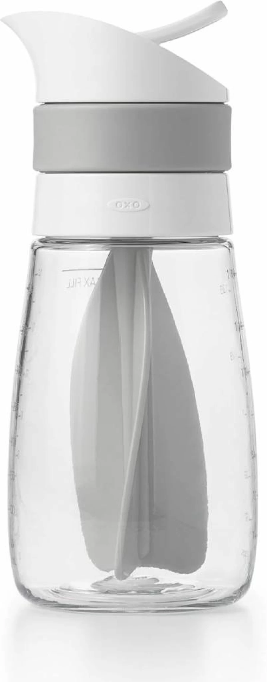OXO Good Grips Salad Dressing Shaker with Twist & Pour Lid, 14 oz (0.44 Qt) BPA-Free Gray Container for Mixing Vinaigrettes & Marinades
