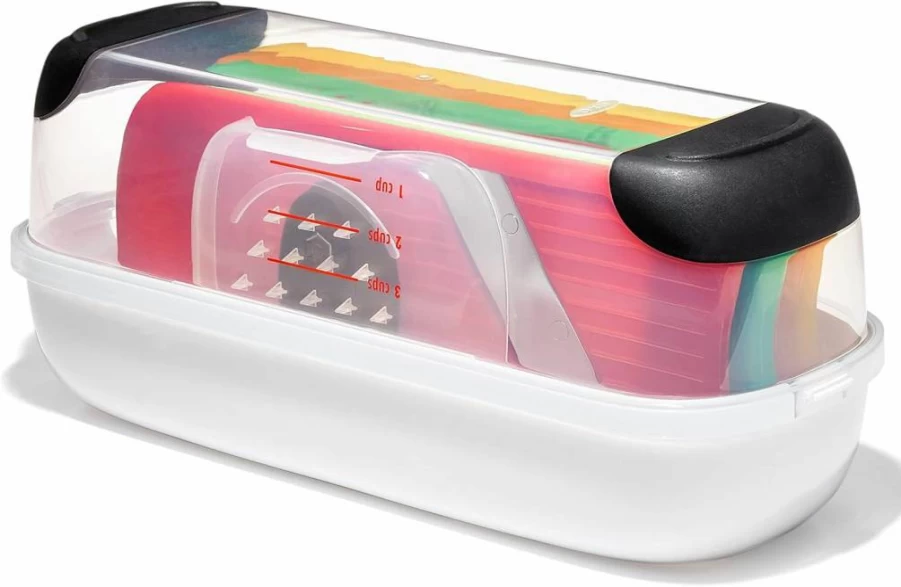 OXO Good Grips Stainless Steel Grater and Slicer Set - New Kitchen Gadgets, White