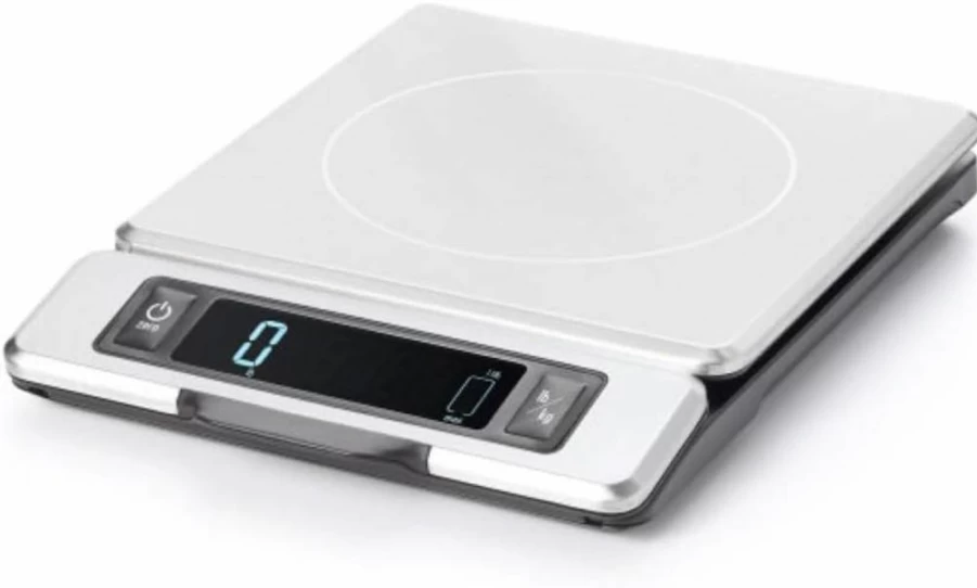 OXO Good Grips 11 lb Stainless Steel Kitchen Scale with Pull-Out Display - Accurate Digital Food Scale for Cooking & Baking