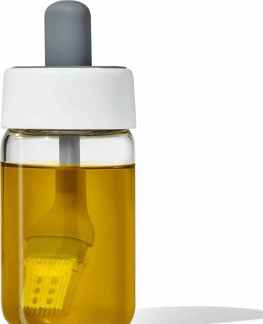 OXO Good Grips 8 Oz Glass Oil Dispenser with Silicone Basting Brush