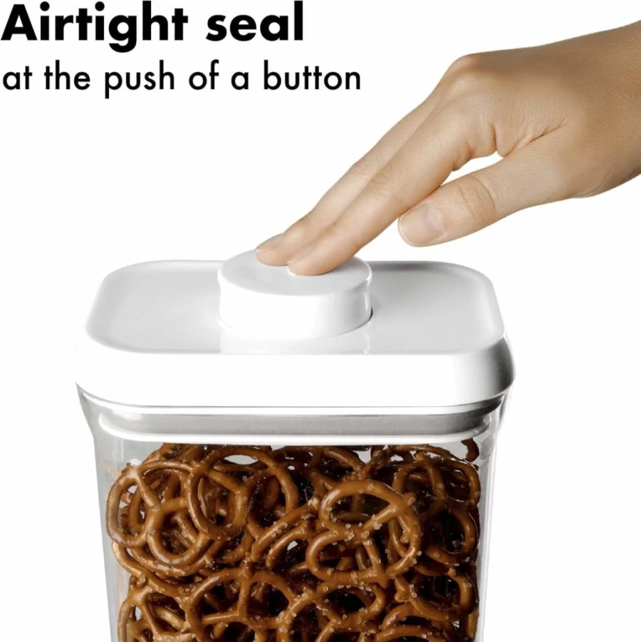 OXO 10-Piece Airtight Food Storage Containers Set - Pop Top Kitchen Canisters for Dry Goods, White, BPA-Free