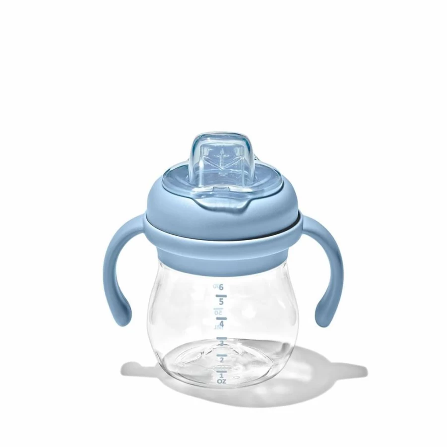 OXO Tot 6oz Soft Spout Sippy Cup with Removable Handles - Blossom Pink Baby Training Cup BPA-Free