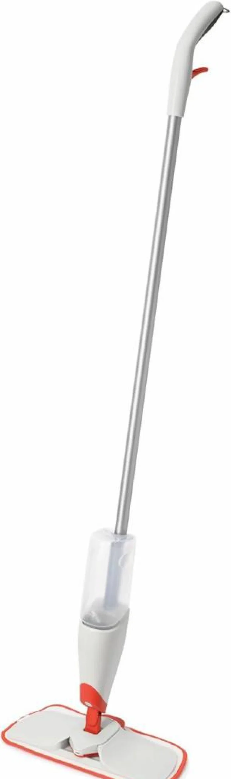 OXO Good Grips Microfiber Spray Mop with Slide-Out Scrubber - Red & White Cleaning Mop for Floors