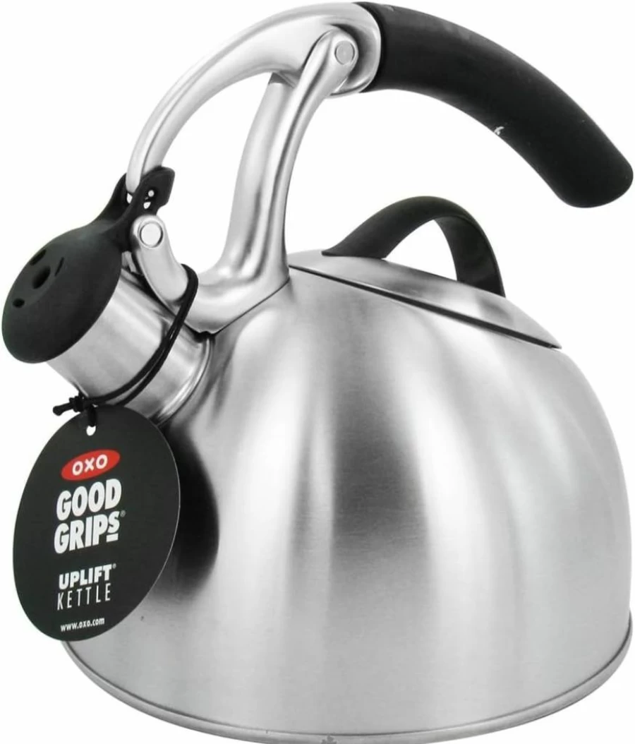 OXO Stainless Steel Tea Kettle - 2 Quart Brushed Uplift Brew Kettle by OXO