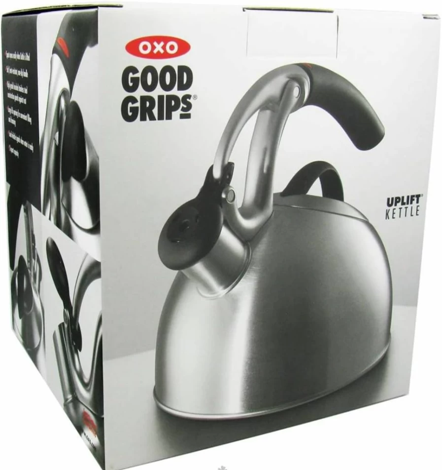 OXO Stainless Steel Tea Kettle - 2 Quart Brushed Uplift Brew Kettle by OXO