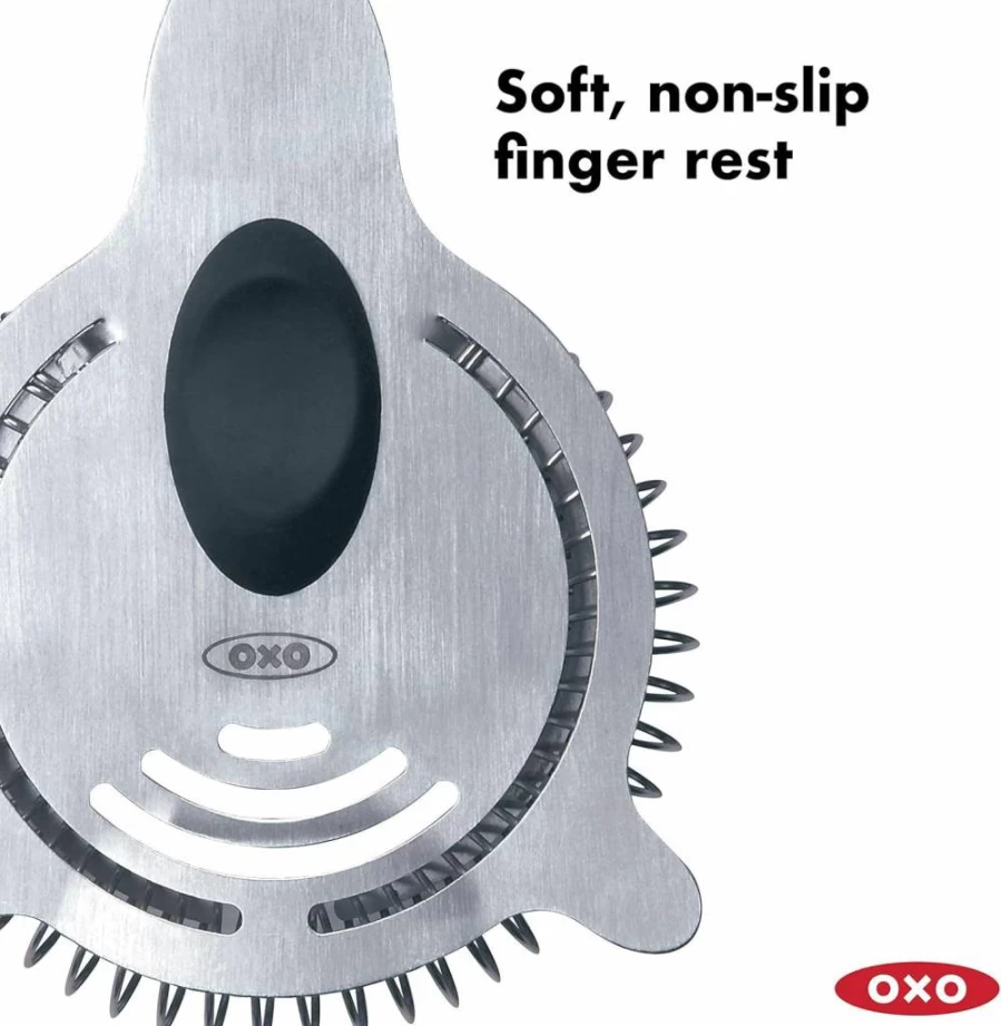 OXO Steel Cocktail Strainer - Premium Bar Tool for Professional Mixing and Straining