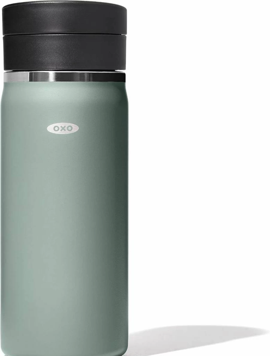OXO Good Grips 20oz Leakproof Travel Coffee Mug with SimplyClean Lid - Jade, Insulated Stainless Steel Tumbler for Hot & Cold Drinks