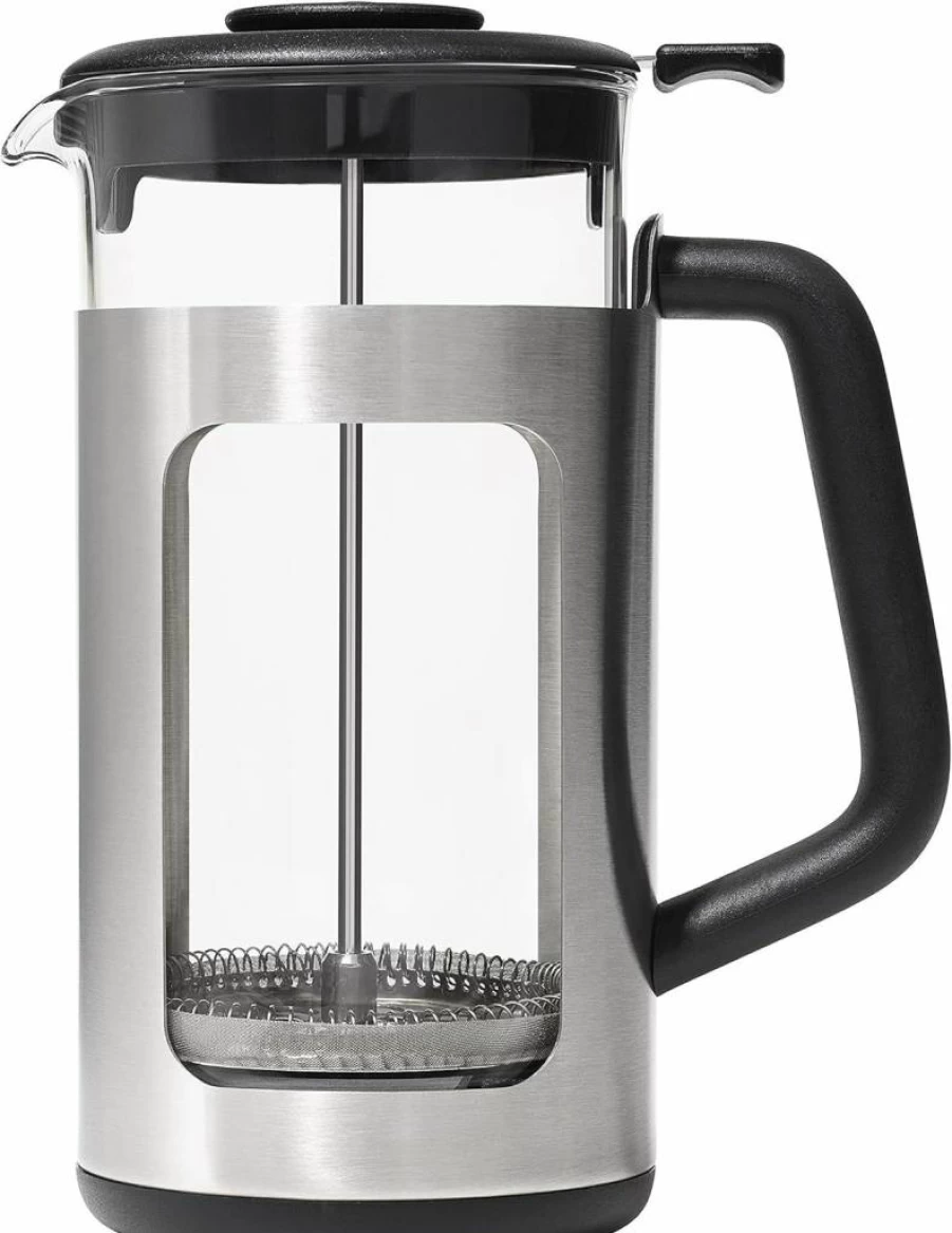 OXO Brew 32oz French Press Coffee Maker - Stainless Steel, 1 Liter, 4 Cup Capacity