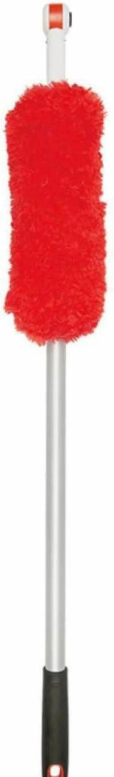 OXO Good Grips 8 Ft Extendable Microfiber Duster with Interchangeable Heads, 3-in-1 Long Reach Cleaning Tool, Orange