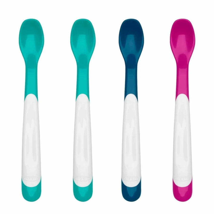 OXO Tot Baby Feeding Spoons - BPA-Free Plastic, Multipack for Infants & Toddlers