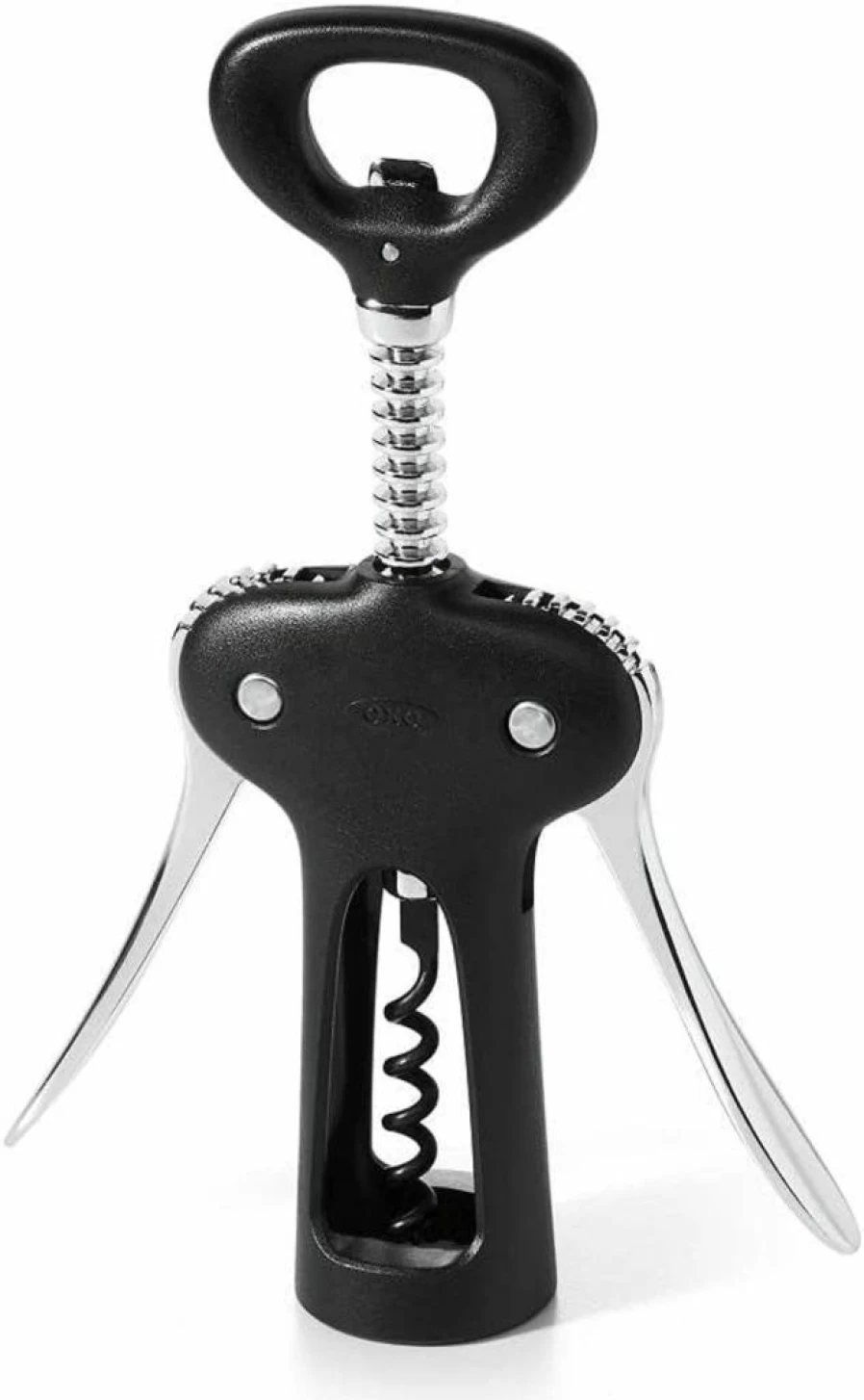 OXO Winged Corkscrew with Bottle Opener - Black, Easy-Use Wine Opener by OXO Good Grips
