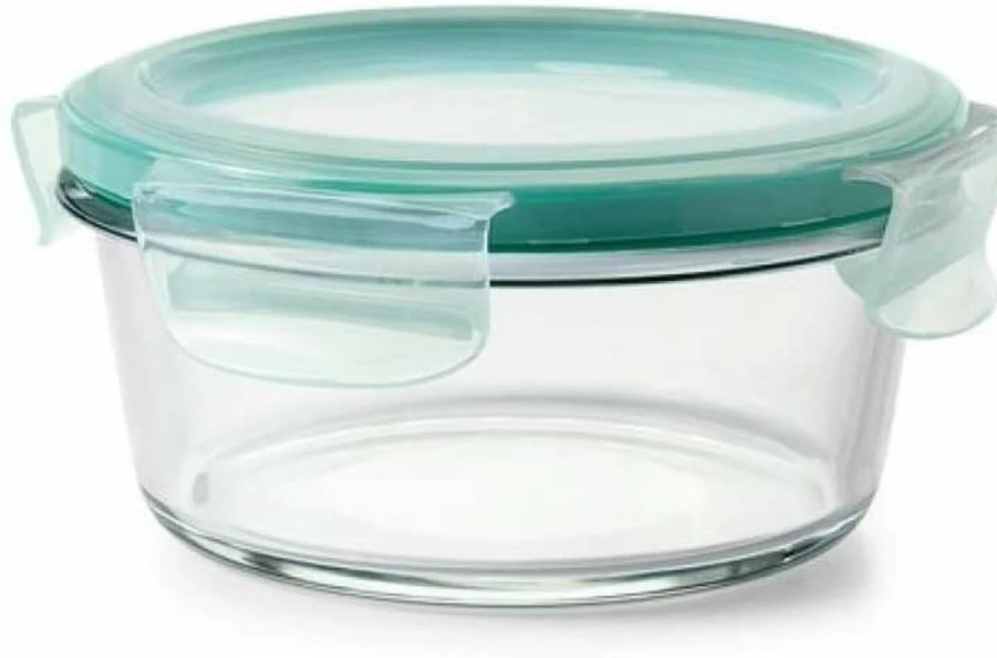 OXO 7-Cup Glass Food Storage Container with Smart Seal Lid – Airtight, Round, BPA-Free