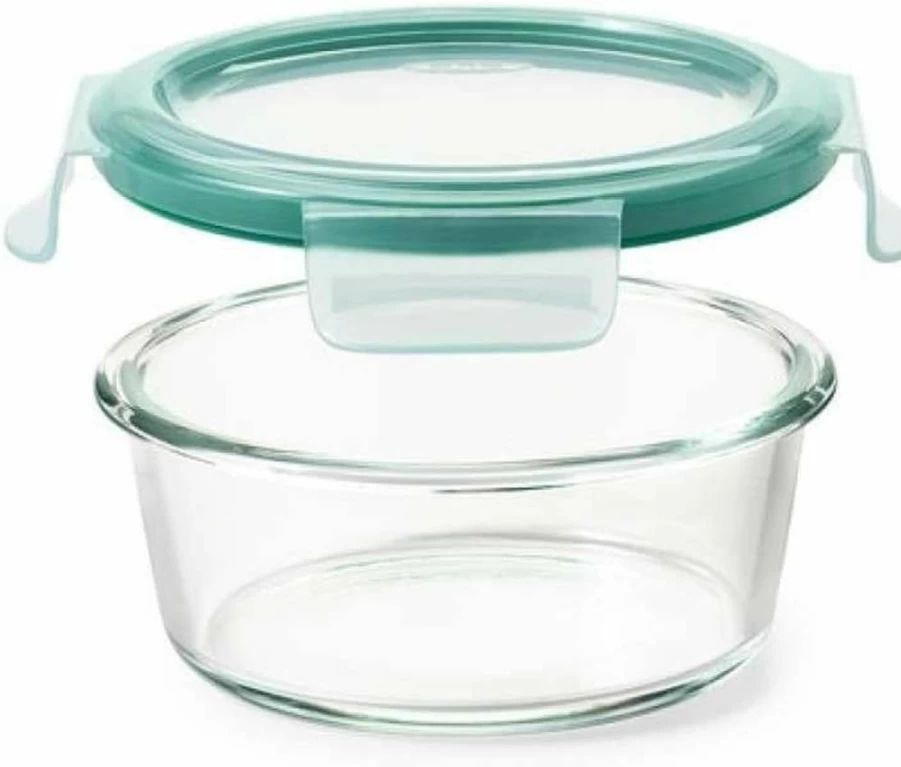 OXO 7-Cup Glass Food Storage Container with Smart Seal Lid – Airtight, Round, BPA-Free